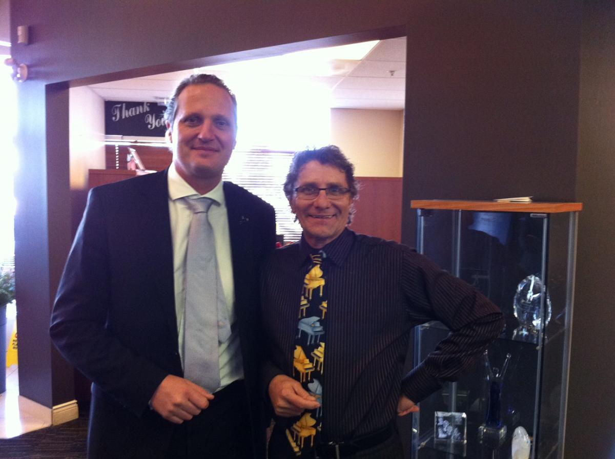 John with Dr. Christian Bluthner